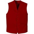 Vf Imagewear Chef Designs Button-Front Vest, Red, Polyester/Cotton, 3XL 1360RDRG3XL